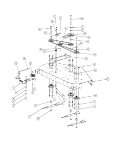 Fabricated Deck Spindle Assembly Diagram and Parts List for M60-KHEFI 53AB5HEX750-28-HP Cub Cadet Lawn Tractor